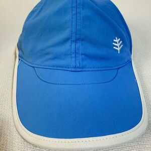 Coolibar Women's Blue Cap with White Trim